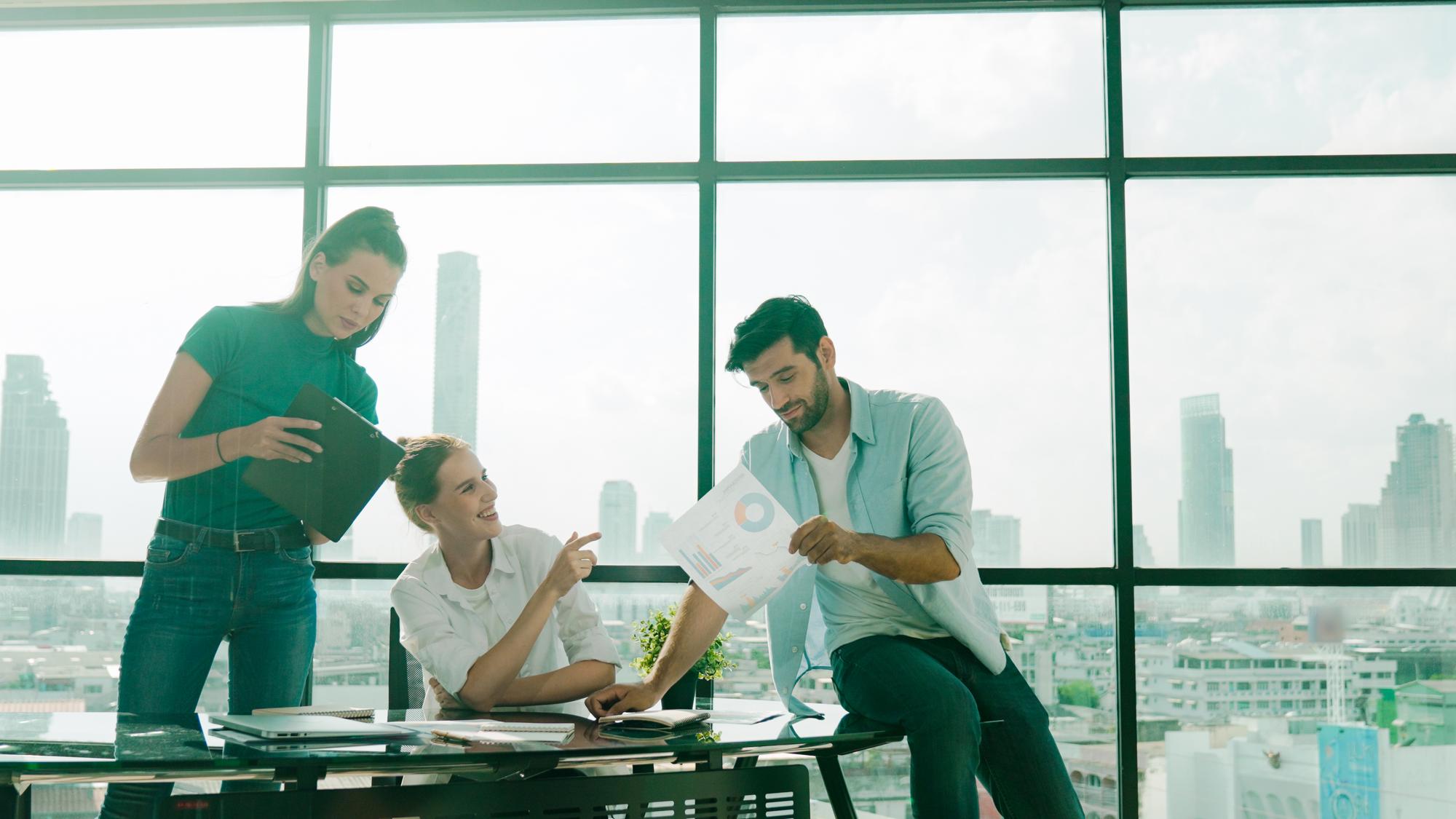Professional business team collaboration in modern office environment Malaysia