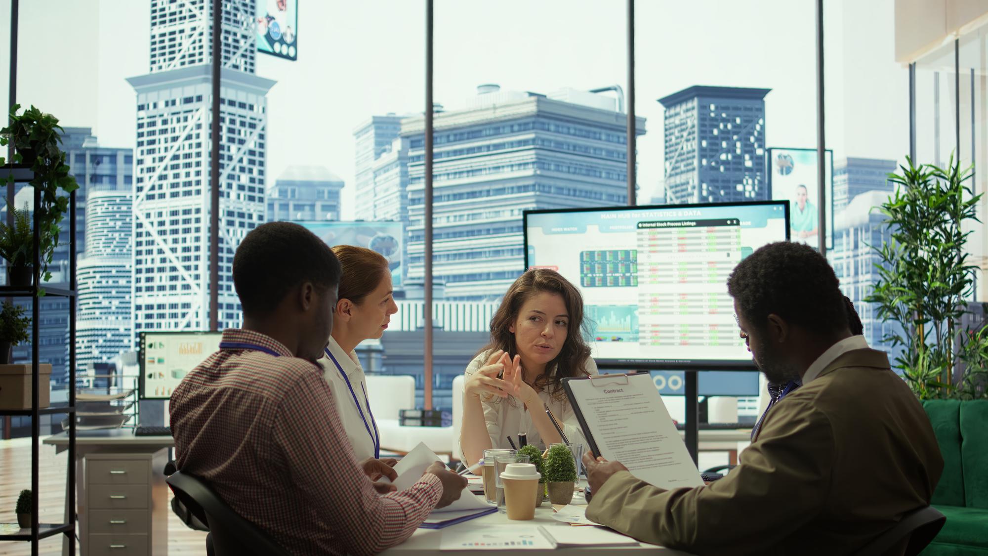 Professional business team collaboration in modern office environment Malaysia